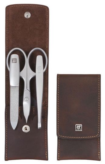 Wallet Case, Leather Legitima, Brown, 3 Pieces