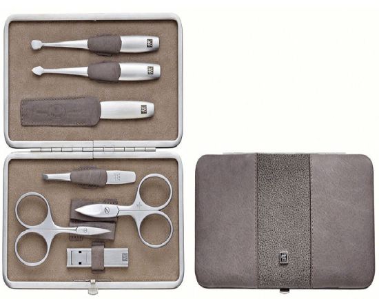 Case With Mouthpiece, Skin Legitimate, Taupe, 7 Pieces