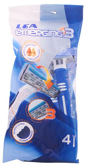 Disposable razor 3 edges 4 units