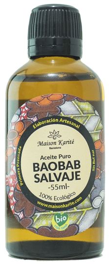 Pure Wild Baobab Oil Extra Virgin Bio 55 ml amber bottle