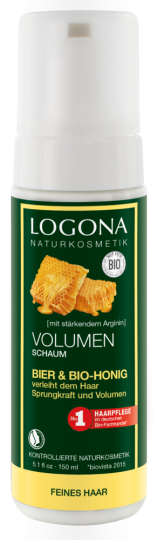 Volume Styling Mousse Organic Beer & Honey 150 ml