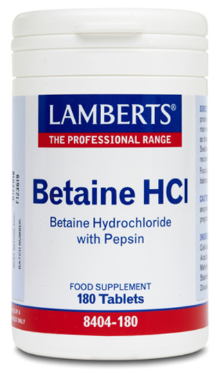 Betaine HCl 324 mg /Pepsin 5 mg