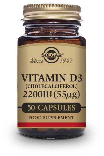 Vitamin D3 2200 ui (55 μg) (Cholecalciferol) 100 Capsules