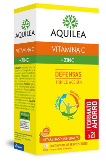 Aquilea Vitamin C + Zinc 28 Effervescent Tablets