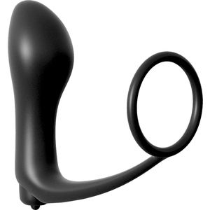 Vibrating Anal Plug Black Penis Ring Vibrating Anal Plug Black Penis Ring