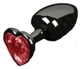 Graphite Red Heart Plug