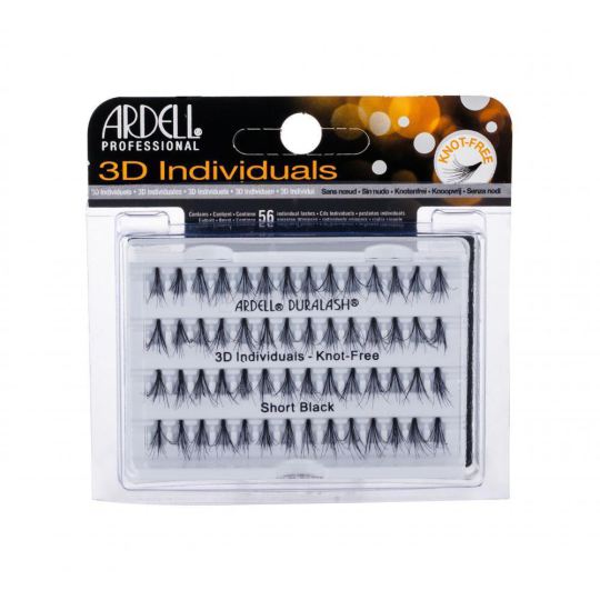 Individual False Eyelashes 3D Duralash knot free short black